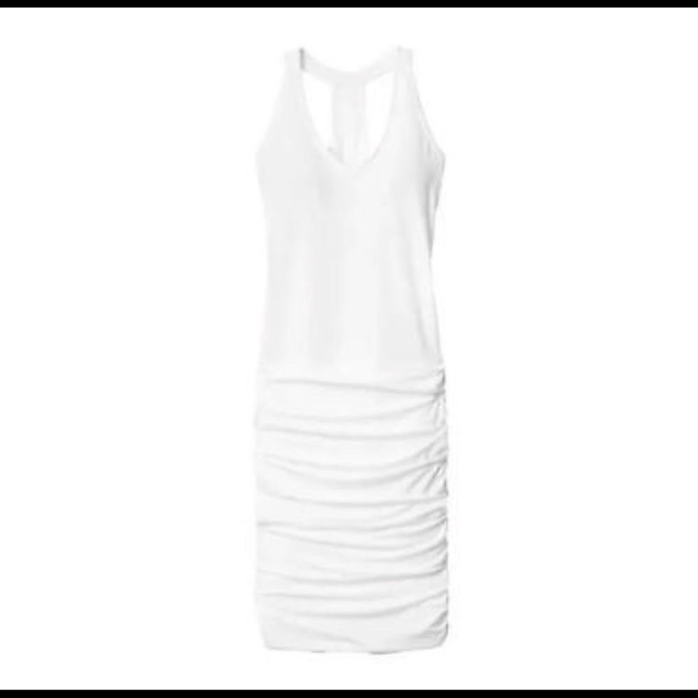 Athleta white racerback riches dress Sz SP